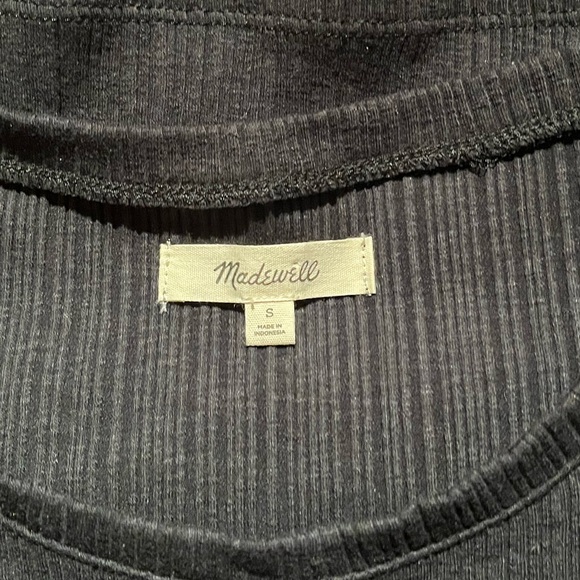 Madewelll Flutter-Sleeve Weavemix‎ Ribbed Top - Picture 4 of 6